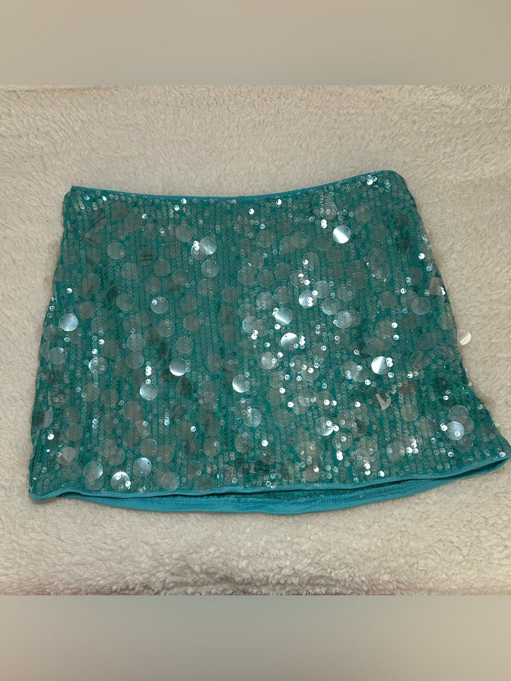 MakeMeChic Women’s Teal Sequin Skort Small NWT
